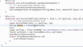 Android Application Development Tutorial - 21 - Finishing ListActivity