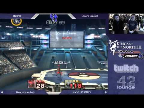 KotN3 - Handsome Jack (Lucario) vs Na`Vi US.ORLY (Mewtwo, C.Falcon) - Project M Losers Bracket