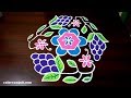 Beautiful Grape Kolam With 15x8 Dots