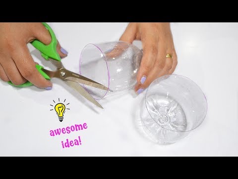 Super easy plastic bottle craft idea|How to recycle plastic bottle|how to make plastic bottle lamp Video