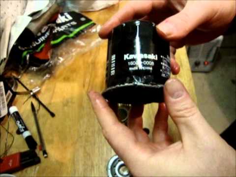 Kawasaki 16097-0008 Oil Filter review & Using magnets 2nd look
