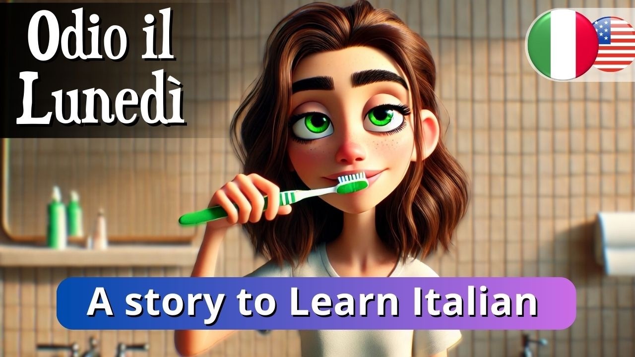 LEARN ITALIAN with a Short Story: "I Hate Mondays"  (A1-A2)