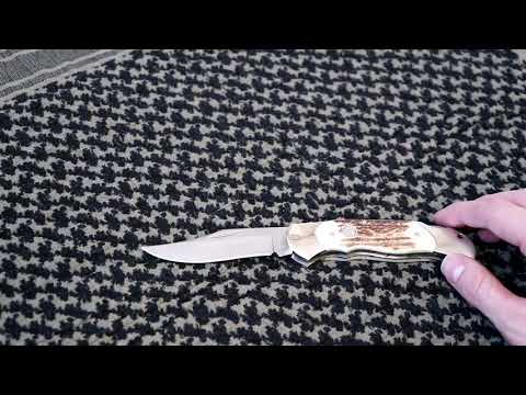 Böker Optima mit Hirschhorn beschalung