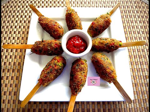 Veg Lollipops | Mixed Vegetable Lollipops | Easy Vegetable Snack Recipe | Kids After School Snack