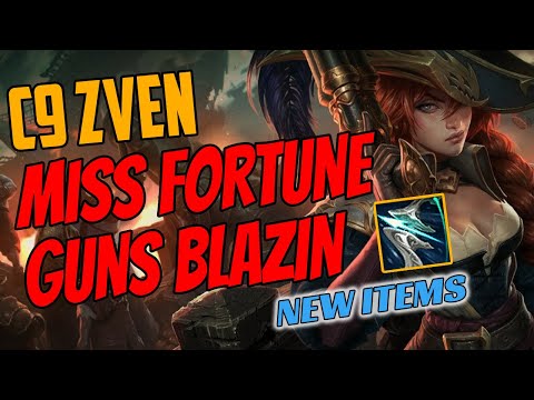 Cloud 9 Zven Plays MISS FORTUNE vs Jhin - Challenger Gameplay - New Items Season 11 - Galeforce