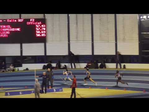 400M SEF - Finale 3 Championnats régionaux en salle Espoirs Seniors   EAUBONNE - 20/01/2018