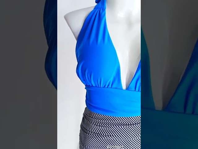 Vídeo relacionado con zalati Bikini Sexy con Estampado de Leopardo para Mujer, con Almohadillas extraíbles, Cuello Halter Ajustable, Traje de baño de Dos Piezas con Lazo Lateral.