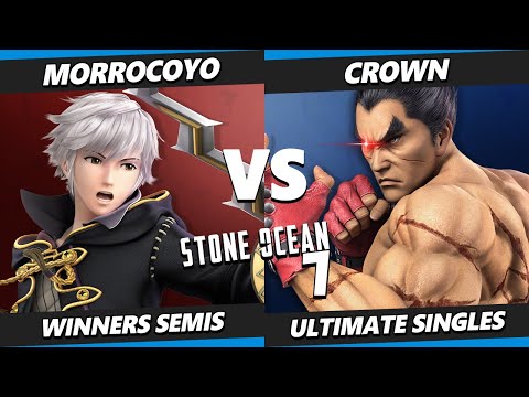 Stone Ocean 7 Top 8 - MorrocoYo (Robin) Vs. Crown (Kazuya) Smash Ultimate - SSBU