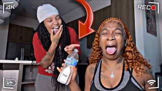 PUTTING VINEGAR IN MY GIRLFRIENDS WATER! *HILARIOUS*