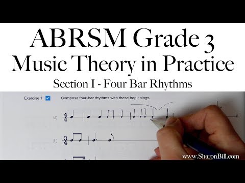 ABRSM Grade 3 Music Theory Section I Four Bar Rhythms with Sharon Bill