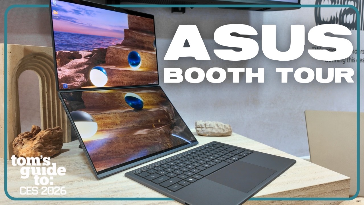 Asus CES 2026 Booth Tour | Ultralight Laptops, Dual Screens and More! - YouTube