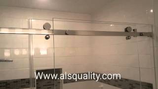 Serenity Custom frameless sliding shower door enclosure crl