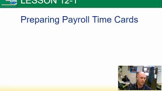 Ch 12   Preparing Payroll   Time Cards