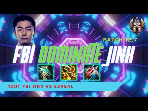 FBI DOMINATES ON JINX! - 100T FBI Plays Jinx AD Carry vs Ezreal! | LoL Patch 12.7