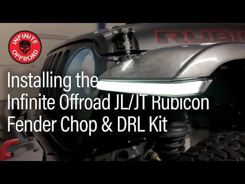 Unboxing & Installing Infinite Offroad's JL/JT Rubicon Fender Chop Braces w/ LED DRL + Turn Signals!