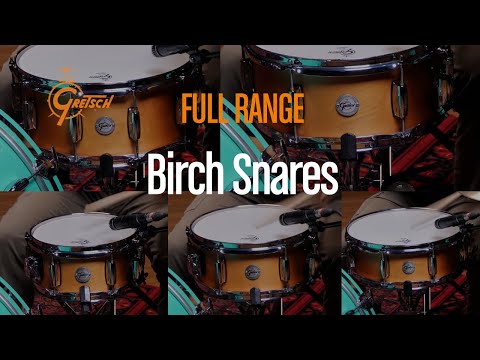 Gretsch Full Range Birch Snare Drums | Sound Demo of All 5 Models
