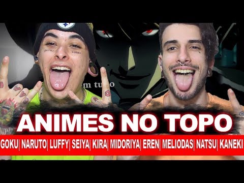 ANIMES NO TOPO - Goku, Naruto, Luffy, Seiya, Kira, Midoriya, Eren, Meliodas | REACT VERSATIL