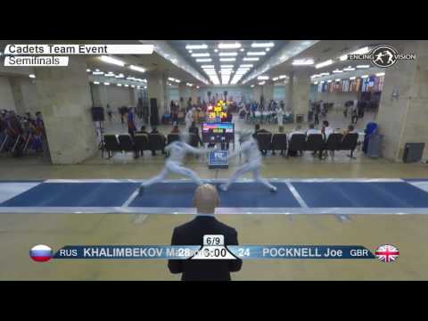 Cadets European Championships Semifinal Men Sabre Team Russia vs Great Britain