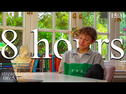 LIVE | 8-HOUR study with me 📚⛈️ rain sounds & pomodoro timer 60 & 10