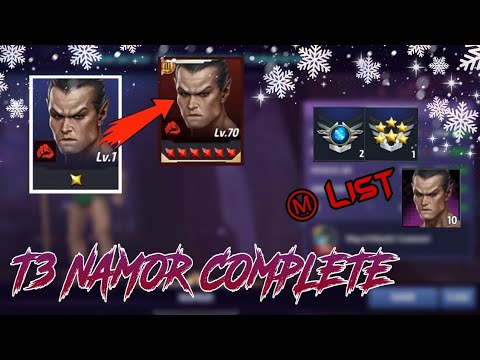 1⭐ to T3 NAMOR COMPLETE -MARVEL FUTURE FIGHT