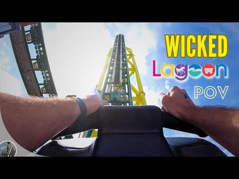 WICKED Vertical Launch Coaster 4K Front Row POV | Lagoon Amusement Park, Utah