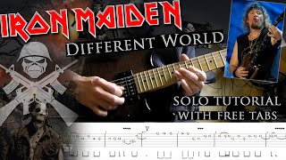 How to play Adrian Smith&#39;s solos #7 Different World (with tablatures and backing tracks)