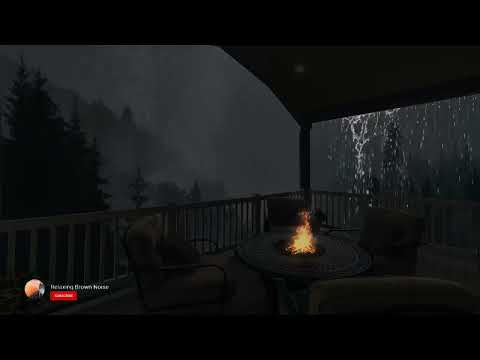 More Calm When Immersing in Balcony Ambience with Heavy Rain   Rain Covers my Mind