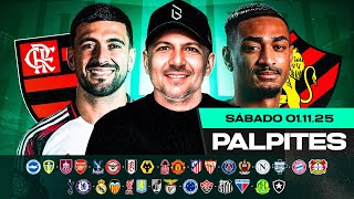 PALPITES DE FUTEBOL PARA 01 11 2025 (SÁBADO) | Boleiros Tips