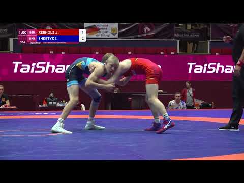 1/8 FS - 55 kg: J. REBHOLZ (GER) v. I. SHKETYK (UKR)