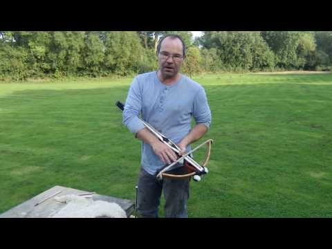 Tod of Todsstuff shoots a medieval 450lb cranequin hunting crossbow