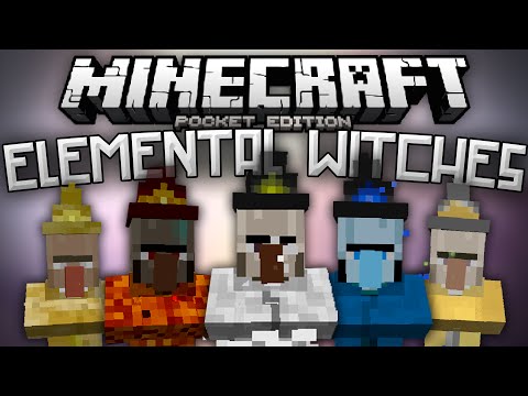 JackFrostMiner - ELEMENTAL WITCHES MOD - New Witch Bosses, Fireballs, Tornadoes, and More! - Minecraft Pocket Edition