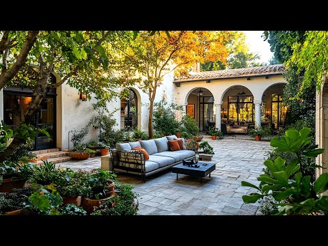 地中海風のテラスとバルコニーのデザイン  庭園