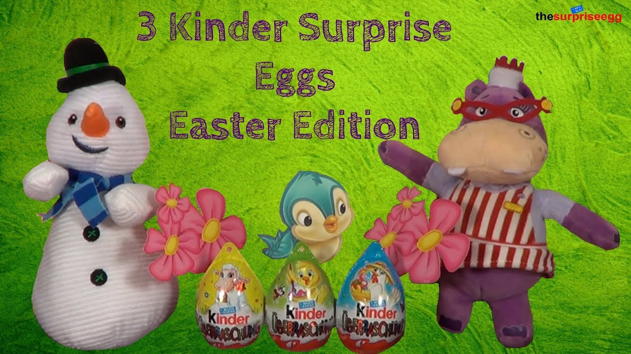 NEW 3 Kinder Surprise Easter Eggs Edition 2014 Ferrero unboxing unwrapping