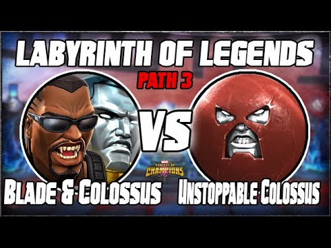 Blade & Colossus vs Star-Lord SOLO - Labyrinth of Legends Path 3 (Marvel Contest of Champions)