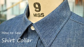 How to sew a shirt collar