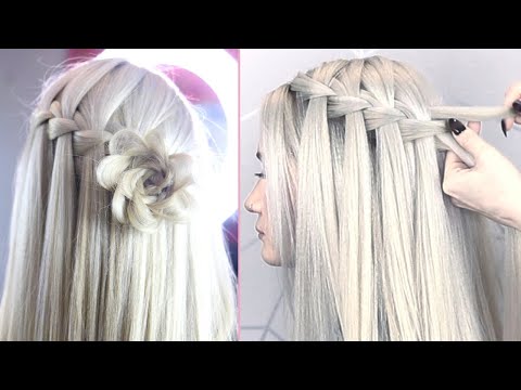 The simple way to do a waterfall braid