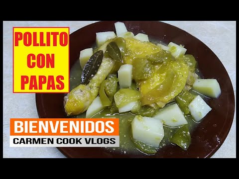 🔴 ¿CÓMO HACER POLLO CON PAPAS EN SALSA VERDE? | #CarmenCookVlogs