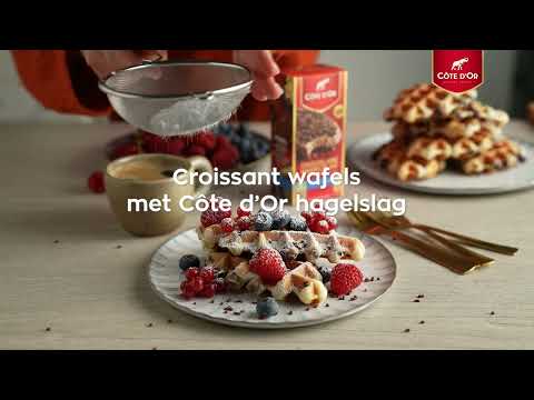 Croissant wafels met Côte d’Or hagelslag