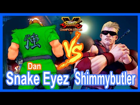 SFV Snake Eyez (Kage, Dan) VS Shimmybutler (Guile)