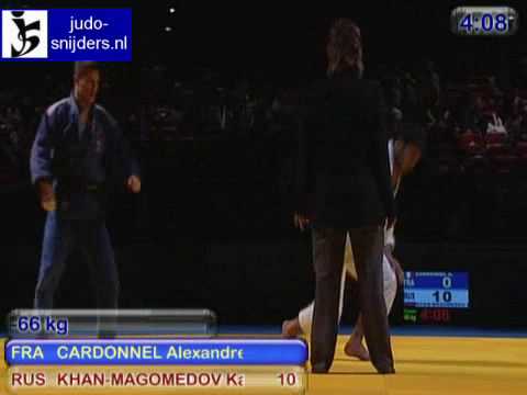 Judo 2009 Birmingham: Cardonnel (FRA) - Magomedov (RUS) [-66kg].