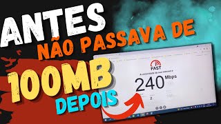 Velocidade da internet não passa de 100mb se estiver assim