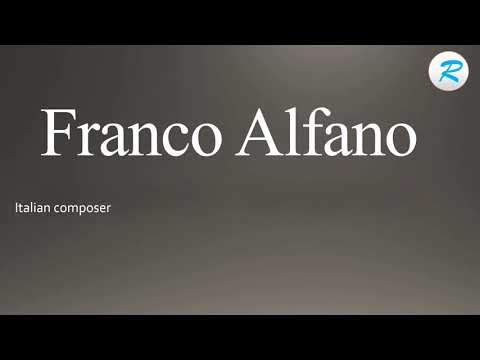 How to pronounce Franco Alfano