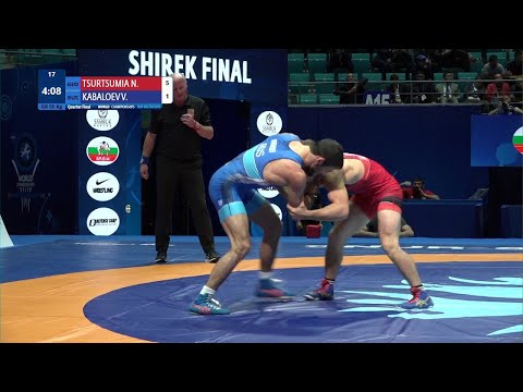1/4 GR - 55 kg: N. TSURTSUMIA (GEO) v. V. KABALOEV (RUS)