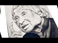 Drawing Of Mega Icon Of India APJ Abdul Kalam
