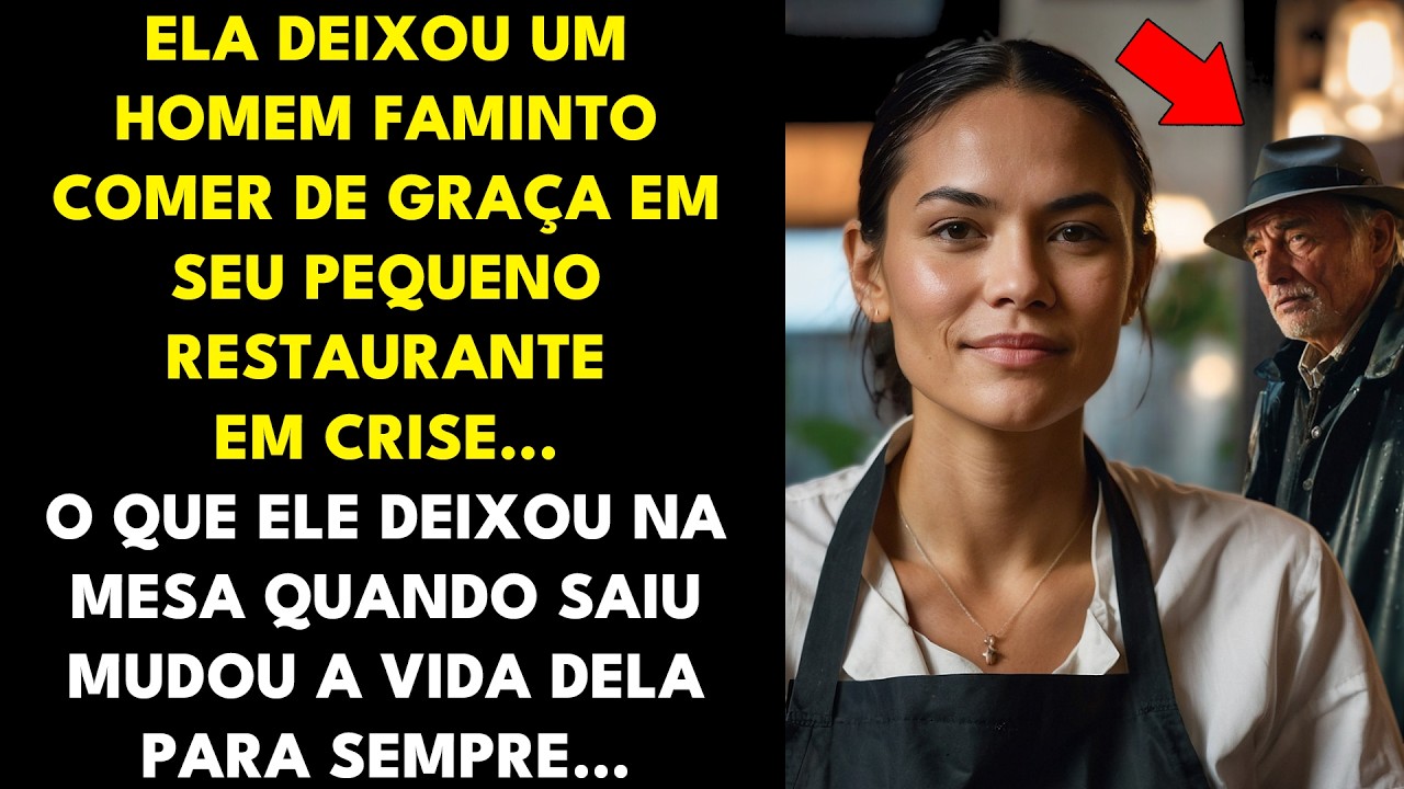 ELA DEIXOU UM HOMEM FAMINTO COMER DE GRAÇA EM SEU PEQUENO RESTAURANTE EM CRISE... O QUE ELE FEZ...