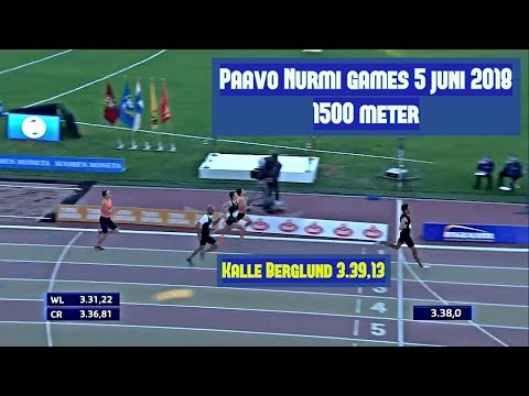 Kalle Berglund 3.39,13, Y Essalhi 3.38,39 - 1500 m - 5 juni 2018, PNG, Åbo, FIN