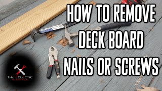 How to Remove Difficult to See or Painted Over Deck Board Nails or Screws