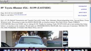 Craigslist Tucson Arizona - Used Cars, Trucks and SUVs Under $3000 Available in 2012