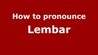 How to pronounce Lembar