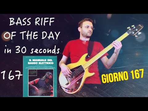 Dal libro di Gianfranco Gullotto il manuale del basso elettrico Bass Riff of the day giorno 167